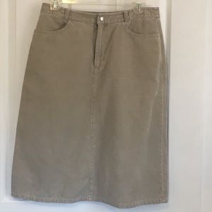 Banana republic corduroy midi skirt